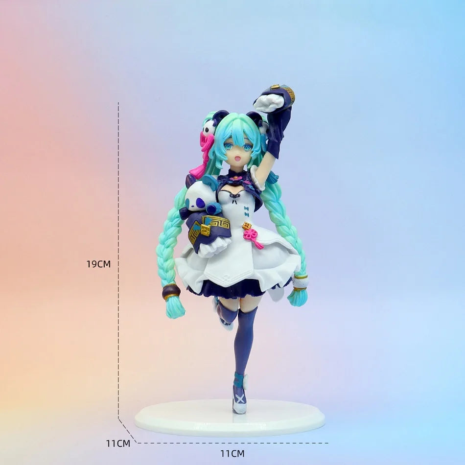 Anime Hatsune Miku X Cinnamoroll Figure panda swan series Cute Statue 18-22cm PVC Model Doll Toy boy Birthday Christmas Gift