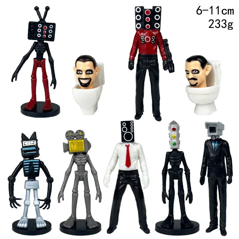 Skibidi Toilet Man Camera Man Figure TV Speaker Man Model Cameraman Funny Doll Action Figures Decorations PVCl Toy Collectible