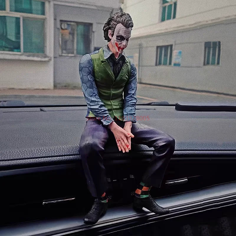 Movie Joker -Heath Ledger Car Doll Car Rear Roof Pendant Car Rear Exterior Ornaments Car Clown Ornament Kids Toys