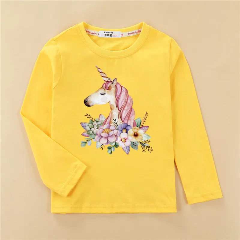 Girls Long Sleeve Casual Wear Cotton Tees