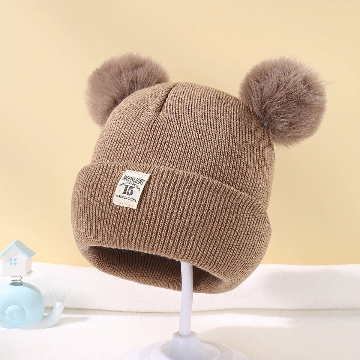 Warm Knitted Hats With EAR Pom