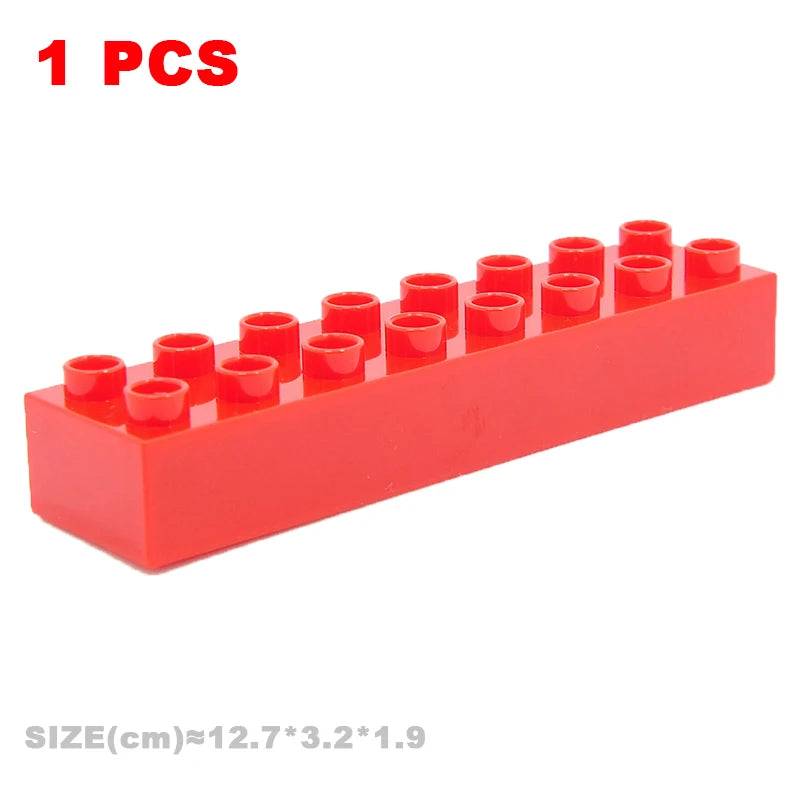 Big Building Blocks Compatible With Duploes Base Bricks Thick Thin Square Assemble Children's DIY Educational Creative Toys