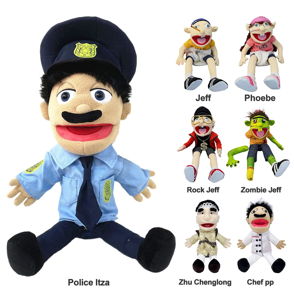 Jeffy Hand Puppet Full Body 19.69IN Stuffed Figurine Toy Soft Puppet Plush Muppet Toy Birthday Kids Gift Suitable for Role Play