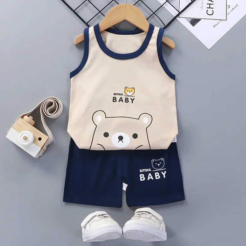 Kid's sports Cotton Tank Top Shorts