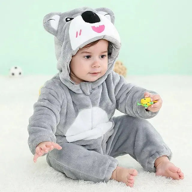 0 1 2 3 4 Years Kigurumi Pajamas for Toddler Baby Clothes Children Outfits Infant Dinosaur Unicorn Cat Monkey Cosplay Costumes