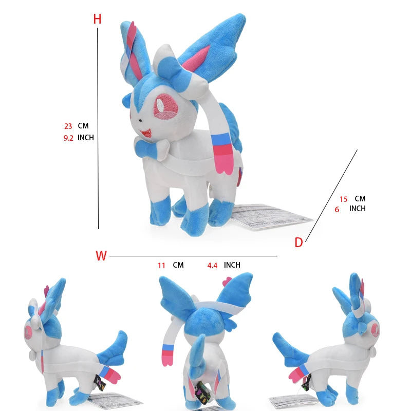 POKEMON Leafeon Vaporeon Glaceon Sylveon Espeon Umbreon Vaporeon Sylveon Plush Toys Game for Collectible Gift,Soft Plushies Stuffed