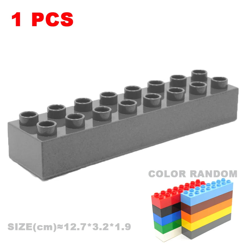 Big Building Blocks Compatible With Duploes Base Bricks Thick Thin Square Assemble Children's DIY Educational Creative Toys