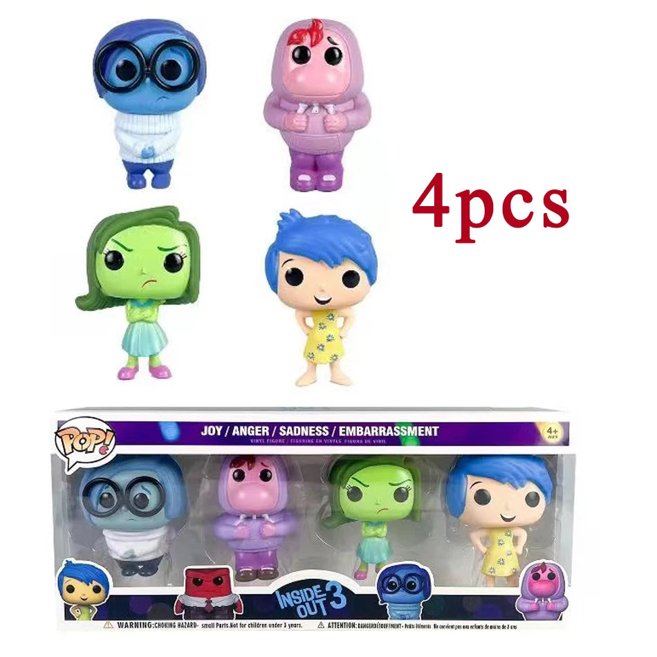anime INSIDE OUT 2 pop figure 10cm action toys cartoon movie joy anxiety anger sadness disgust fear model statuettes pvc doll
