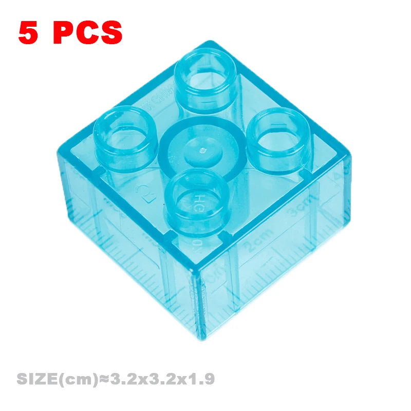 Big Building Blocks Compatible With Duploes Base Bricks Thick Thin Square Assemble Children's DIY Educational Creative Toys