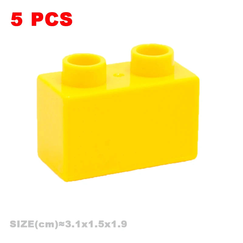 Big Building Blocks Compatible With Duploes Base Bricks Thick Thin Square Assemble Children's DIY Educational Creative Toys