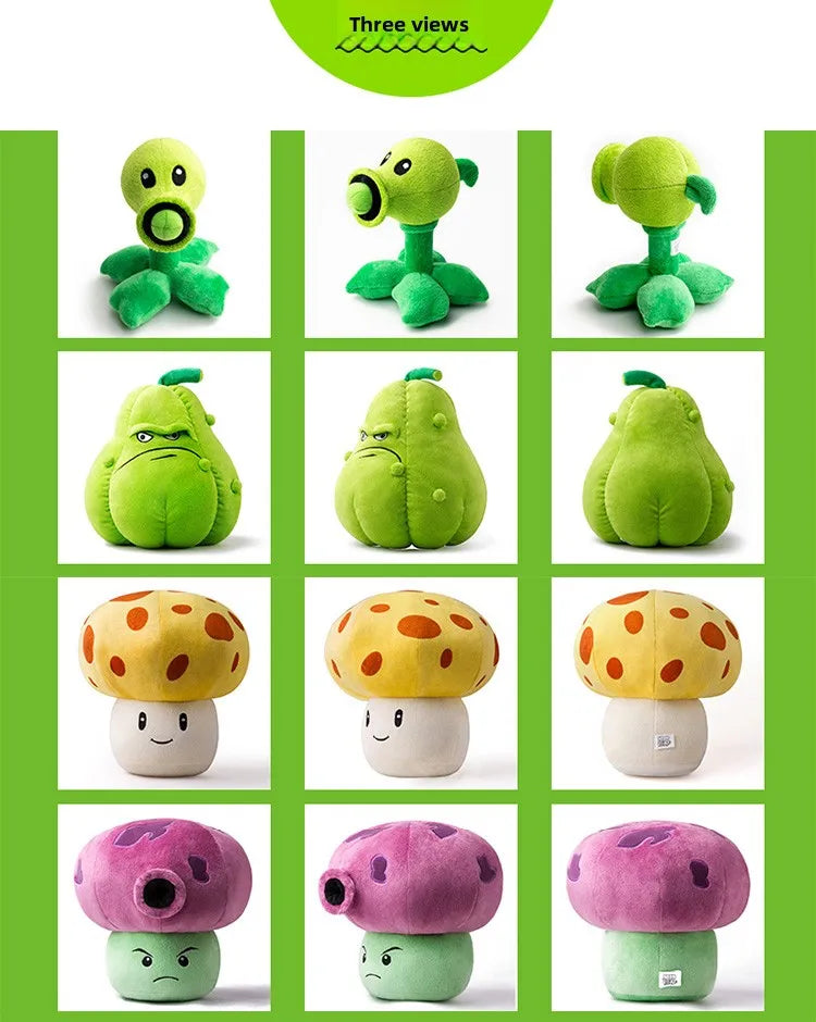 Plants vs Zombies Sunflower Peashooter Coconut Plush Doll Toy Pillow Toy Figures Soft Large Zombie Pillow Kid Christmas Gifts