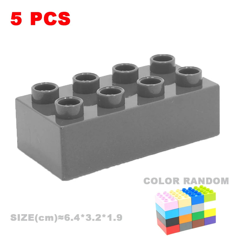 Big Building Blocks Compatible With Duploes Base Bricks Thick Thin Square Assemble Children's DIY Educational Creative Toys