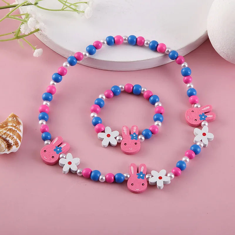 2pcs/Set Clay Beads Necklace Bracelet