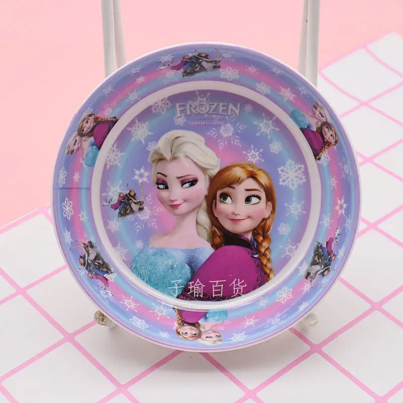 FROZEN MOVIE Elsa Anna Olaf cartoon children's bowl and spoon set personalized creative animation movie anti-fall tableware wholesale