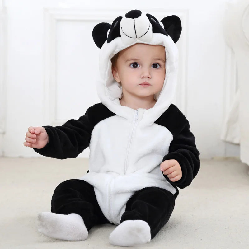 0 1 2 3 4 Years Kigurumi Pajamas for Toddler Baby Clothes Children Outfits Infant Dinosaur Unicorn Cat Monkey Cosplay Costumes