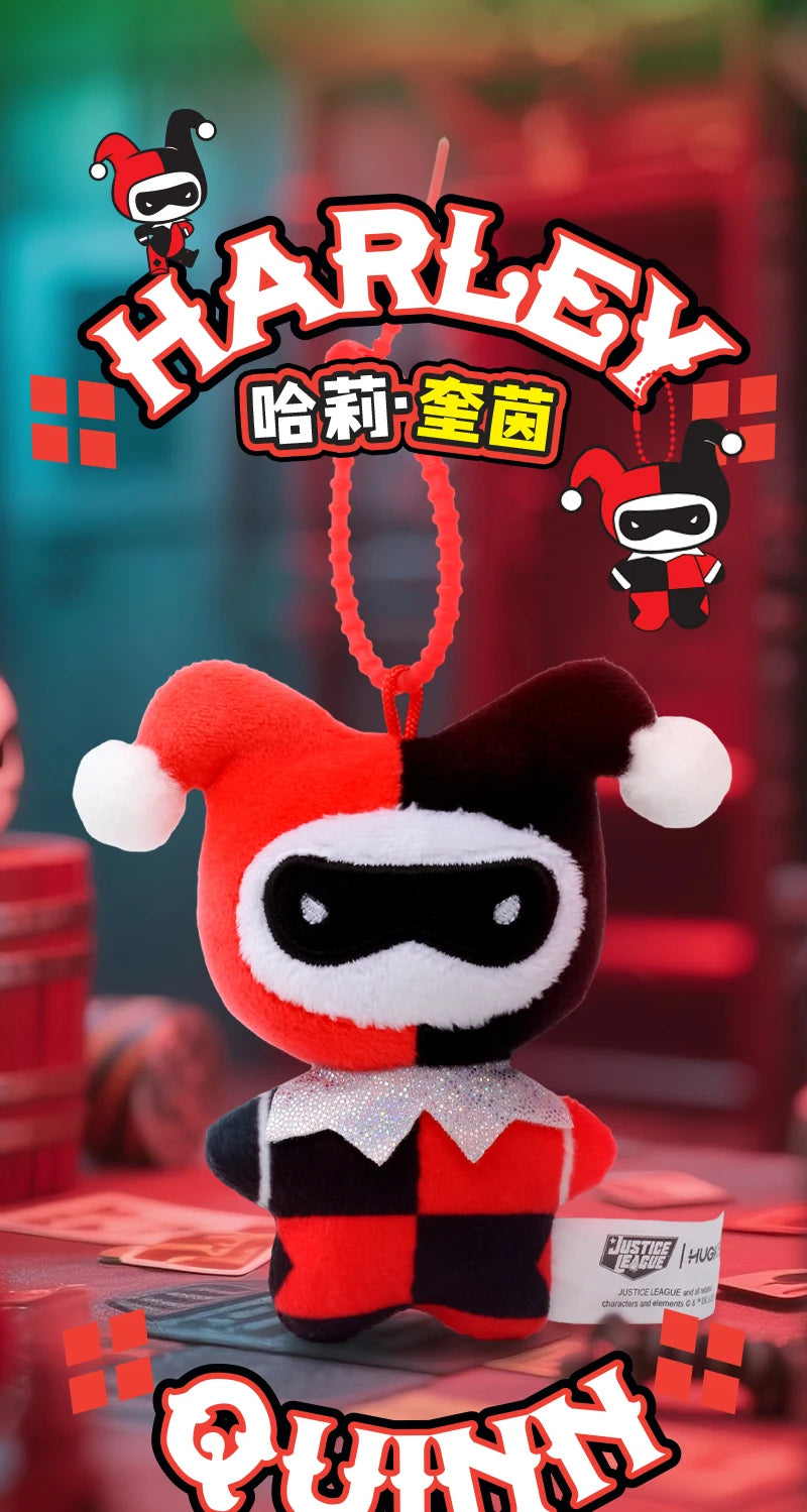 DC Movies HEROS 9cm Superman Batman Harley Quinn Plush Toy Soft Keychain Creative Cartoon Gift for Christmas Halloween