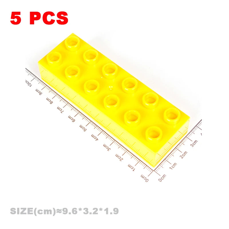 Big Building Blocks Compatible With Duploes Base Bricks Thick Thin Square Assemble Children's DIY Educational Creative Toys