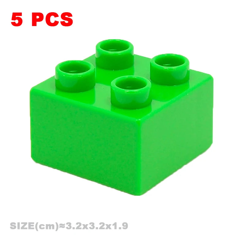 Big Building Blocks Compatible With Duploes Base Bricks Thick Thin Square Assemble Children's DIY Educational Creative Toys