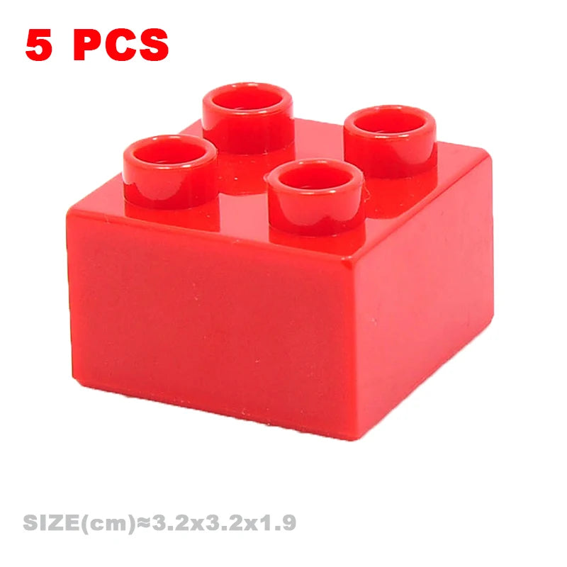 Big Building Blocks Compatible With Duploes Base Bricks Thick Thin Square Assemble Children's DIY Educational Creative Toys