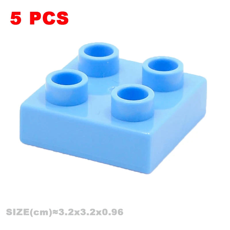 Big Building Blocks Compatible With Duploes Base Bricks Thick Thin Square Assemble Children's DIY Educational Creative Toys