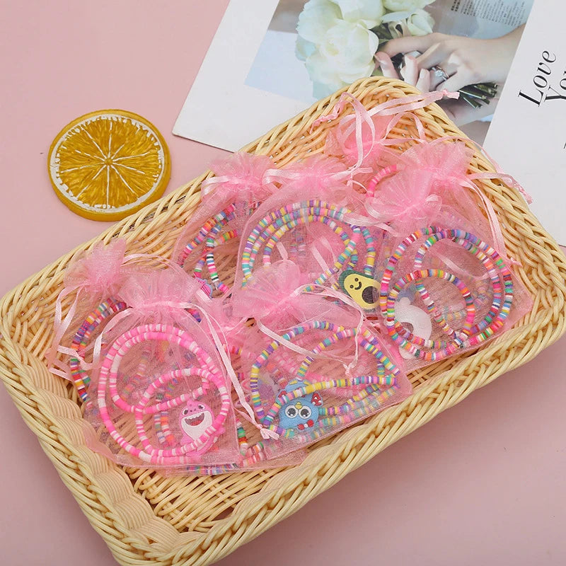 2pcs/Set Clay Beads Necklace Bracelet