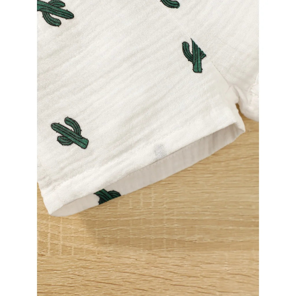 Baby Boy Short Sleeves Print T-shirt + Shorts Summer FALL Casual Outfit