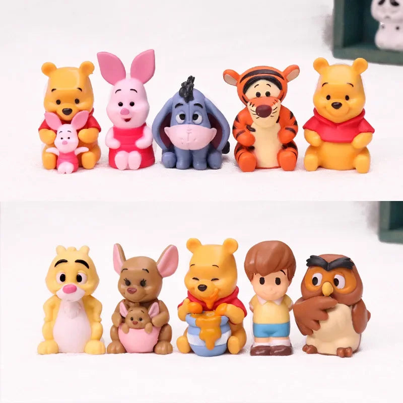 Cartoon Winnie The Pooh 10pcs/set Action Figure Toy Pooh Bear Tigger Eeyore Piglet Action Figure Dolls Toy Gifts For Kids