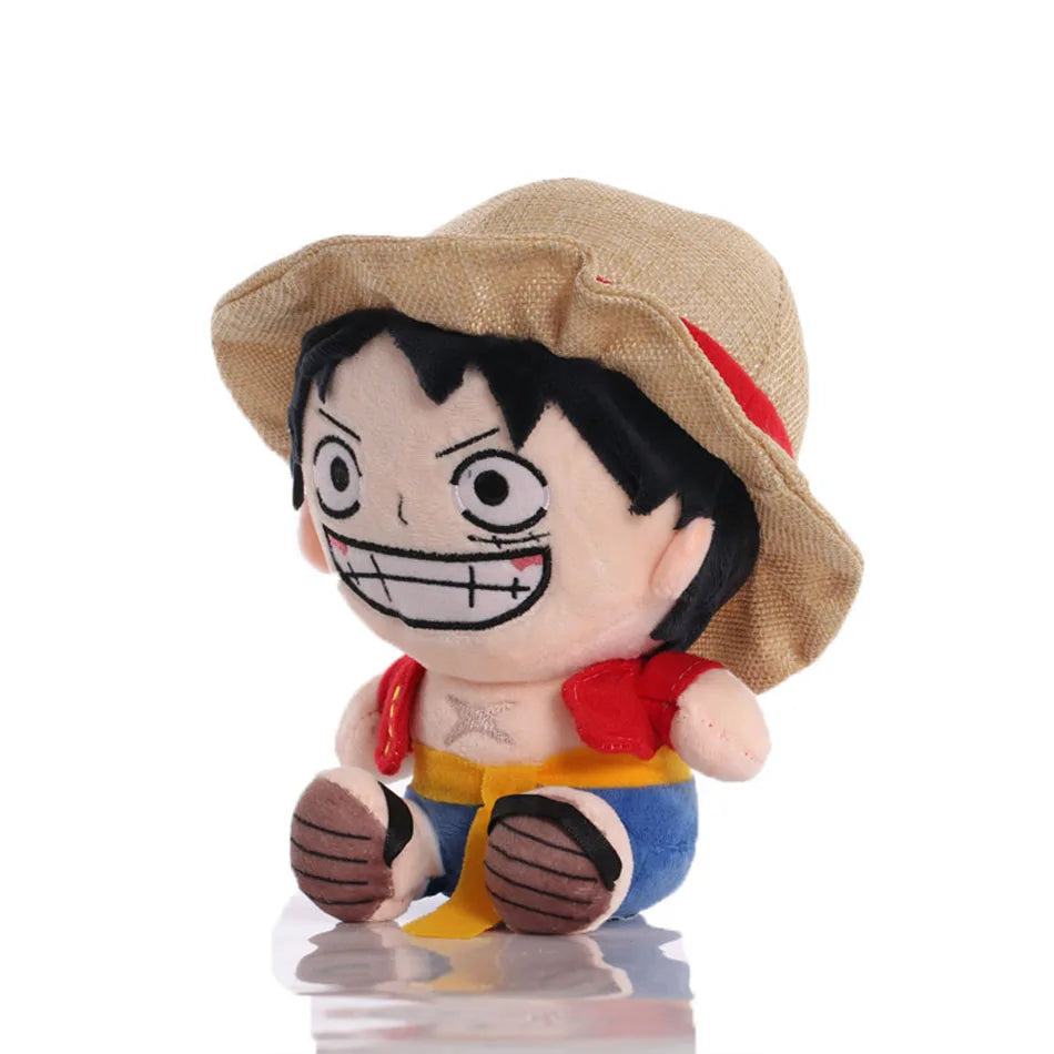 Japanese Anime One Piece 25cm Original Plush Toys CartoonFigure Luffy Chopper Ace Roronoa Zoro Cute Stuffed Doll Kids Xmas Gifts