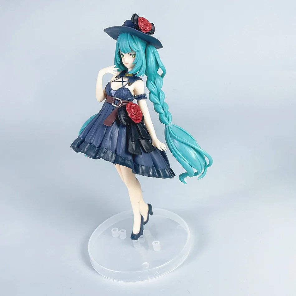 Anime Hatsune Miku X Cinnamoroll Figure panda swan series Cute Statue 18-22cm PVC Model Doll Toy boy Birthday Christmas Gift