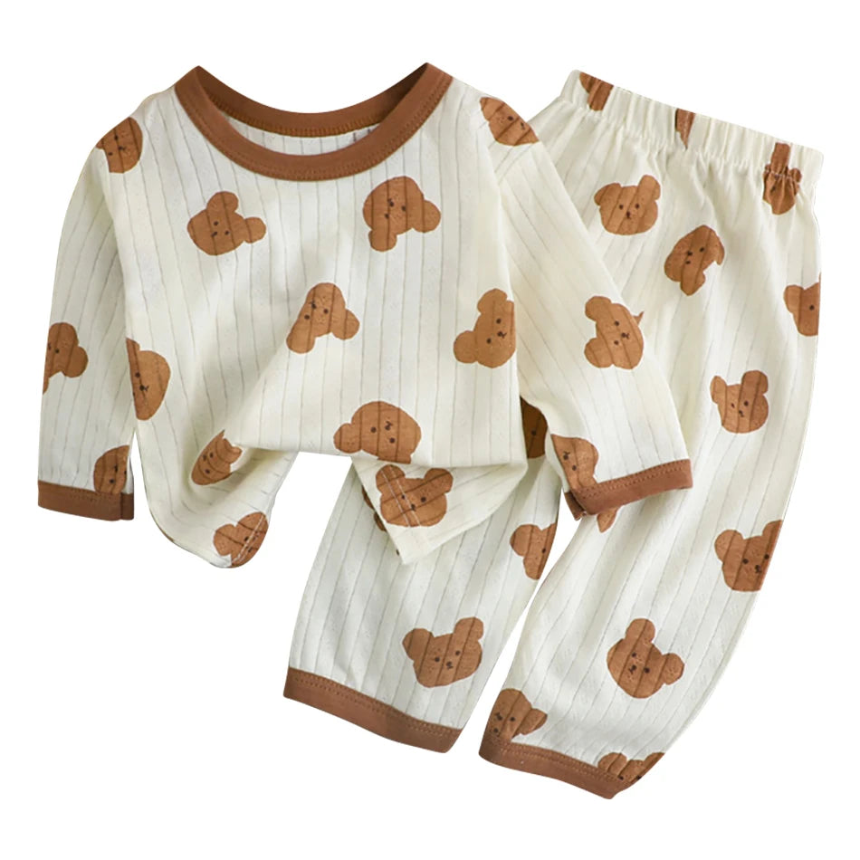 Kid's Long Sleeve Cotton Pajamas Set