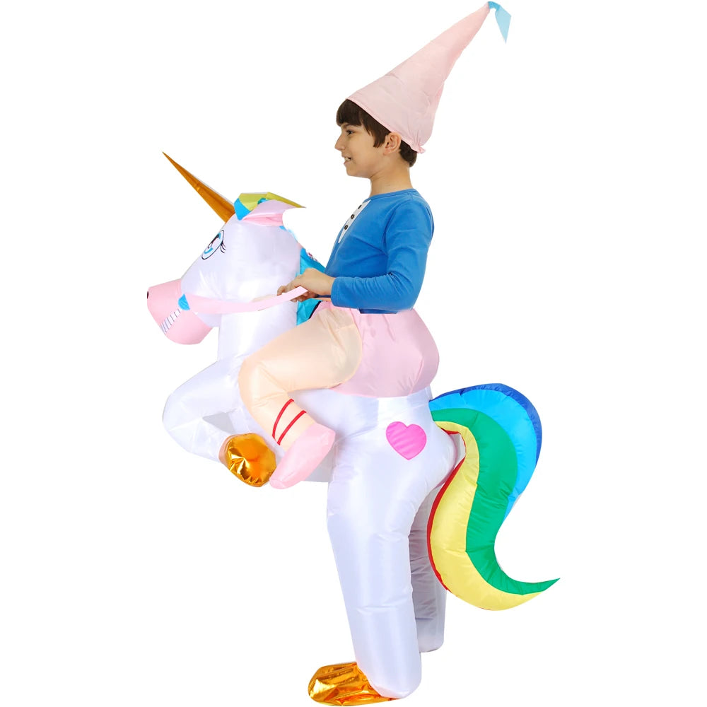 Child Kids Mascot Dinosaur Inflatable Costumes Unicorn Rooster Anime Dress Suits Purim Halloween Christmas Party Cosplay Costume