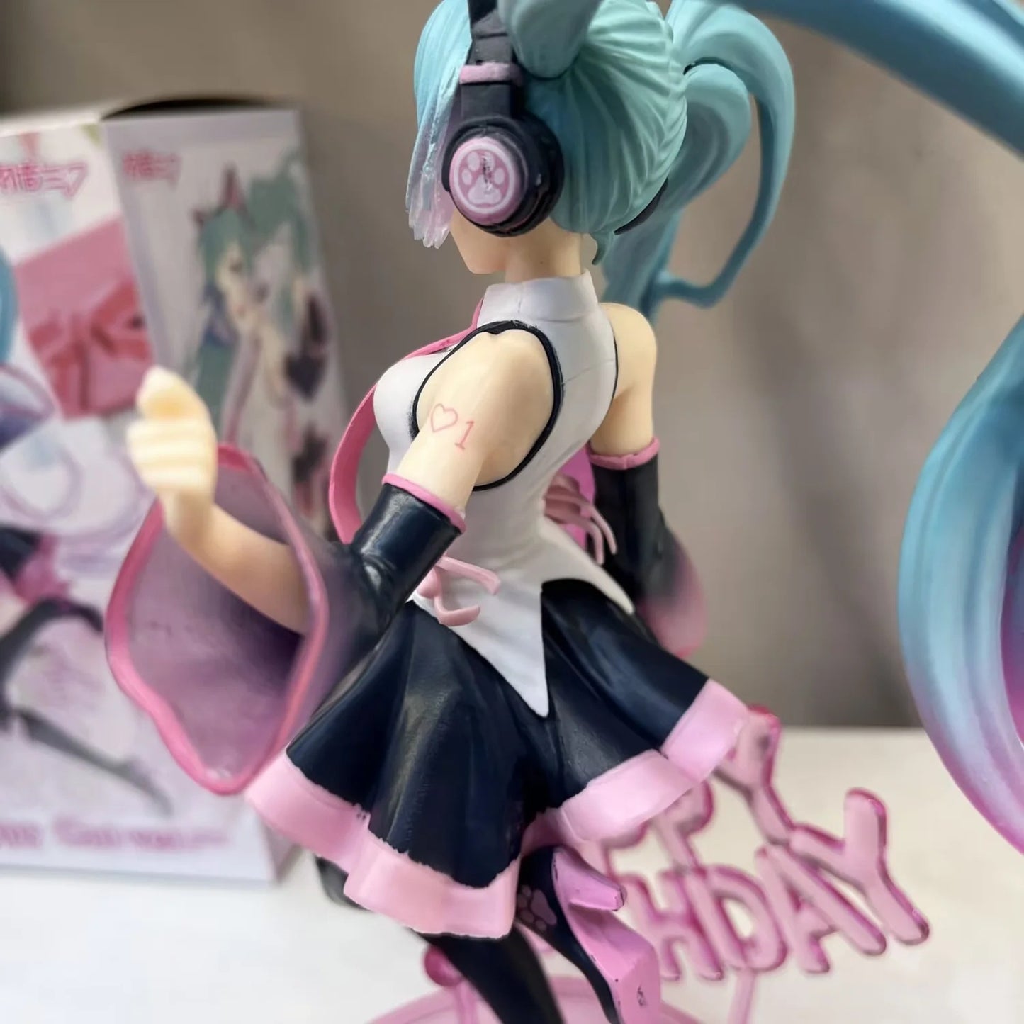Hatsune Miku Boxed 23CM New Anime Happy birthday Cute Kawaii Statue PVC Figure Collectible Model Toy birthday gifts