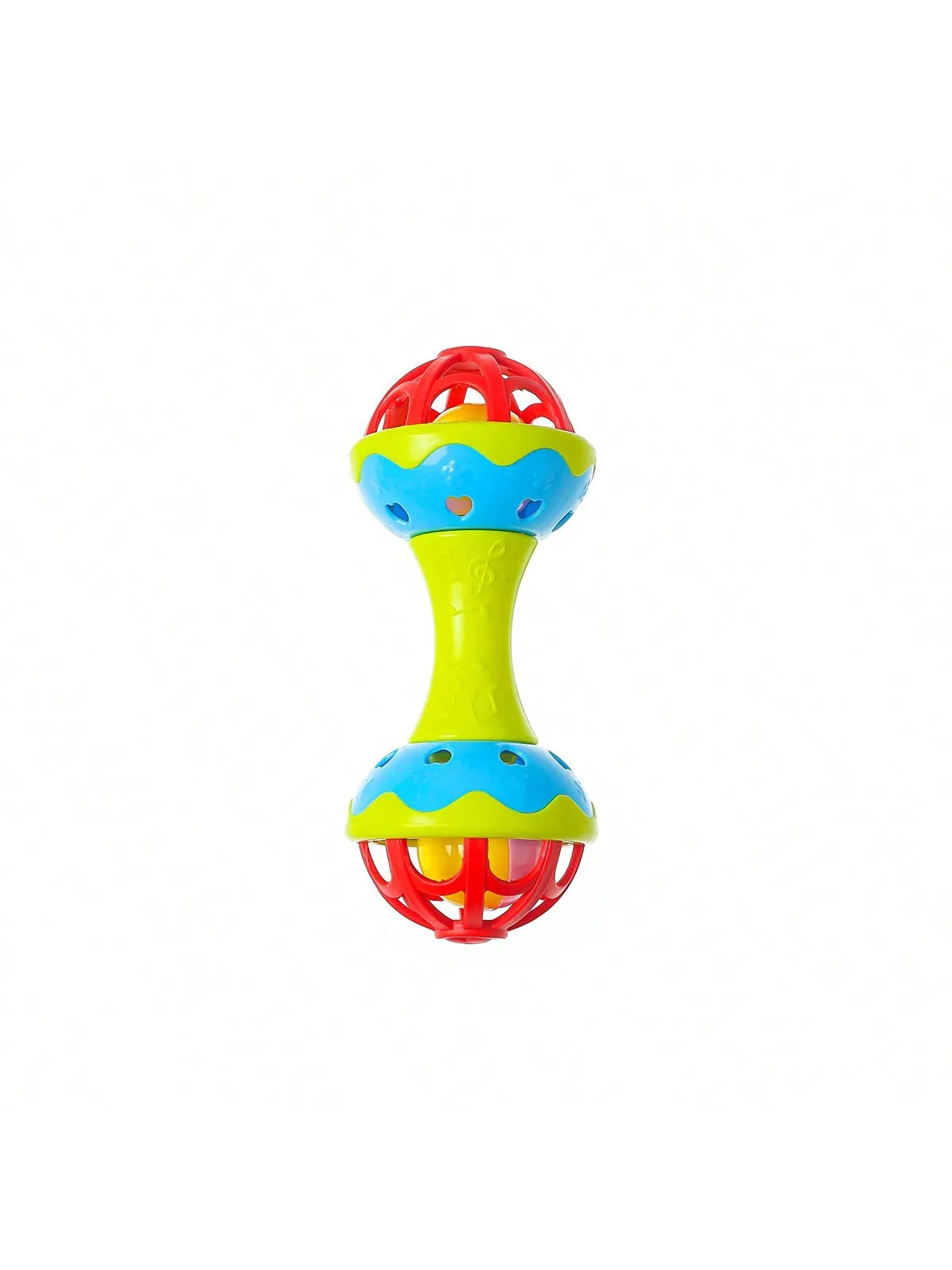 1pc random color Toddler Double-headed Hand Rattles Soothing Hand Grip Rattles Toys Baby Rattle Baby Nibbling Toys Baby Toys