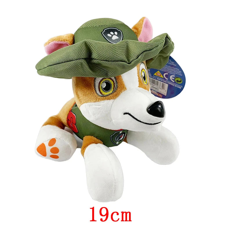 Cartoon Paw Patrol Plush Doll 19cm Chase Rock Animal Dog Cartoon Model Action Figures Movies Peripherals Children Christmas Gift