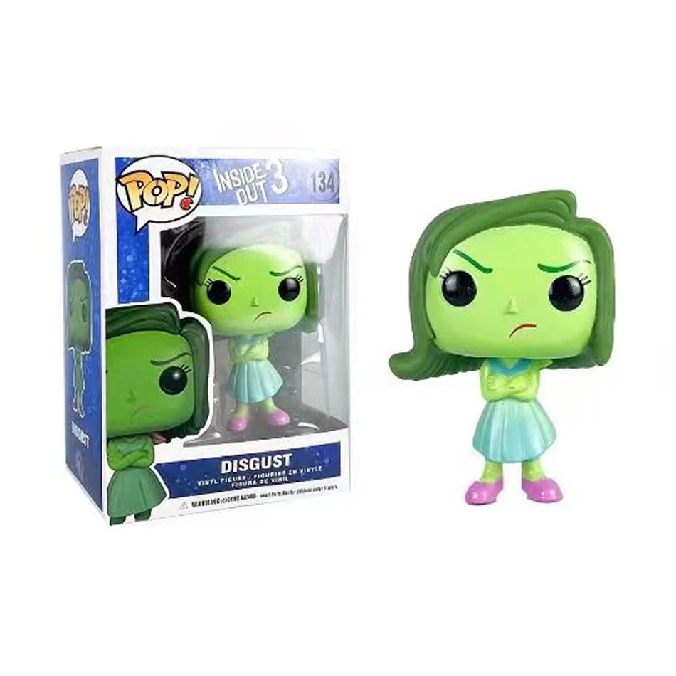 anime INSIDE OUT 2 pop figure 10cm action toys cartoon movie joy anxiety anger sadness disgust fear model statuettes pvc doll