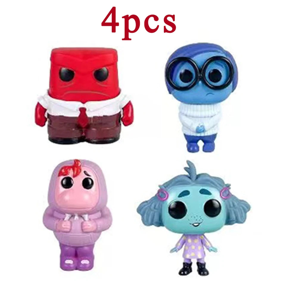 anime INSIDE OUT 2 pop figure 10cm action toys cartoon movie joy anxiety anger sadness disgust fear model statuettes pvc doll