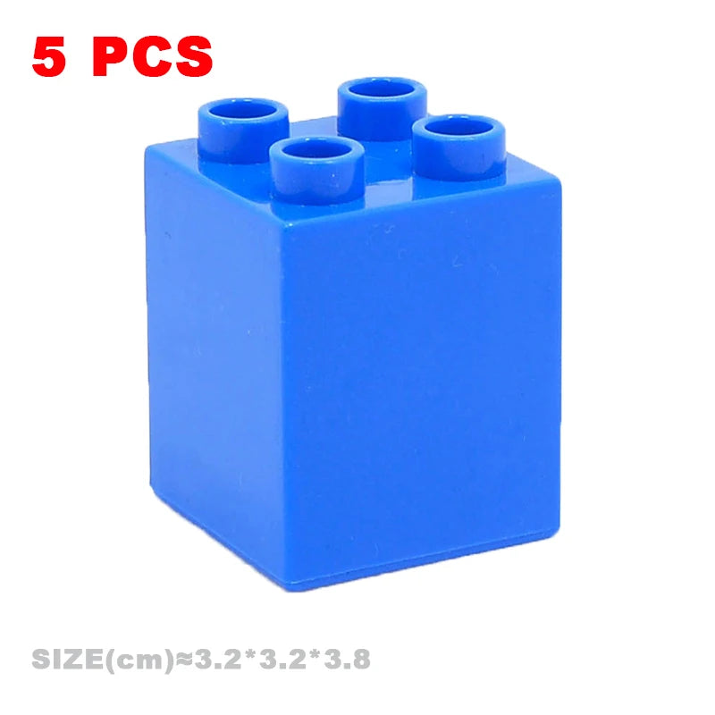 Big Building Blocks Compatible With Duploes Base Bricks Thick Thin Square Assemble Children's DIY Educational Creative Toys