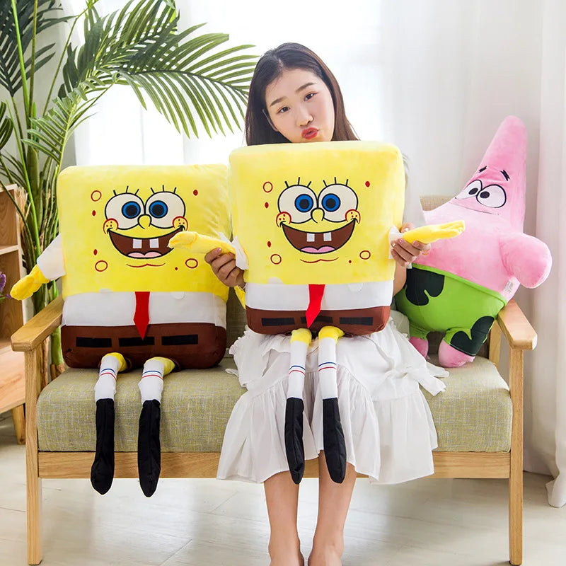 SpongeBob Patrick Star Plush Toy Lovely Stuffed Anime Cartoon Plushies Cuddly Movie Doll Pillow Birthday Gifts