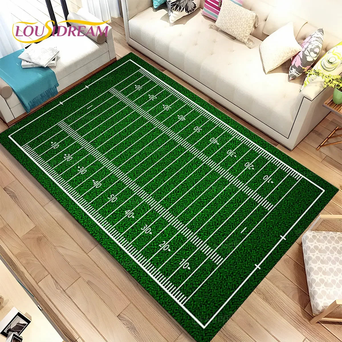 NFL American Football Field Area Rug,Carpet Rug for Living Room Bedroom Sofa Doormat Decoration,kids Play Non-slip Floor Mat