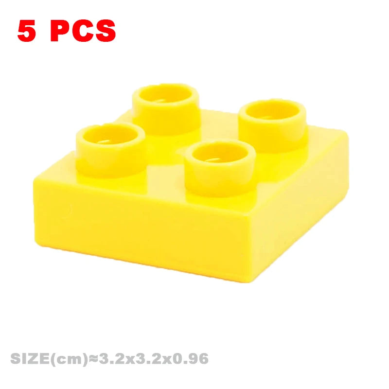 Big Building Blocks Compatible With Duploes Base Bricks Thick Thin Square Assemble Children's DIY Educational Creative Toys