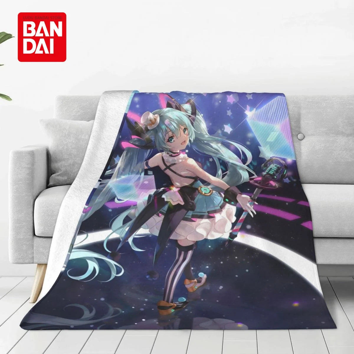 Bandai Hatsune Miku Throw Blanket on Bed Sofa Air Condition Sleeping Cover Bedding Throws Bedsheet For Kids