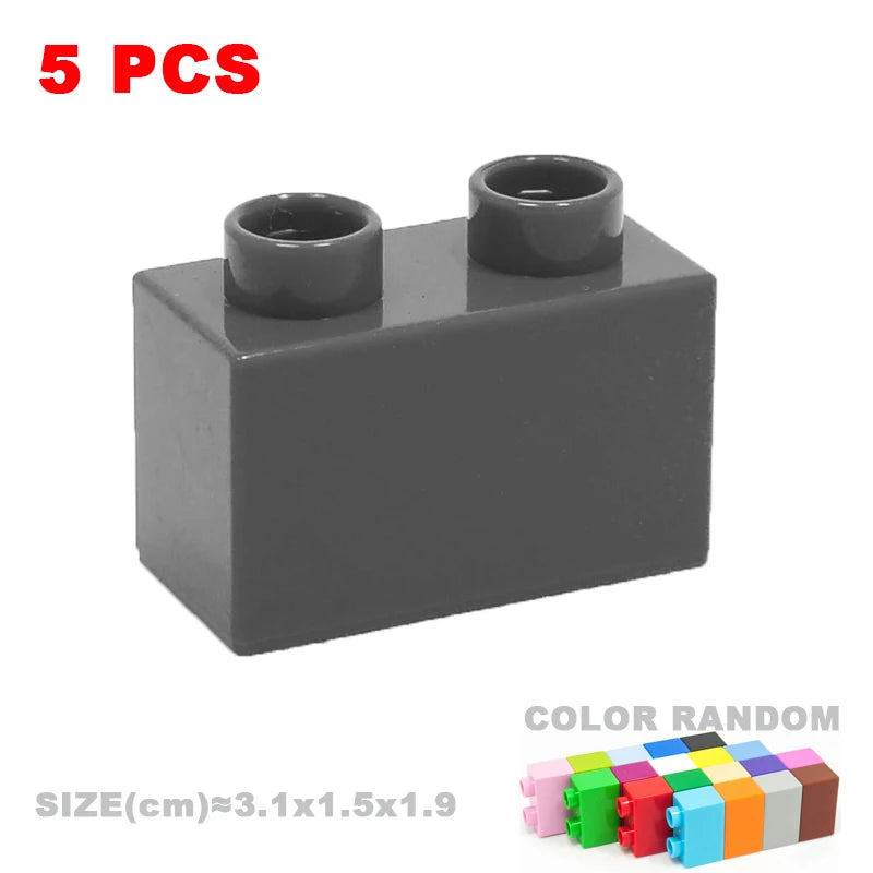 Big Building Blocks Compatible With Duploes Base Bricks Thick Thin Square Assemble Children's DIY Educational Creative Toys