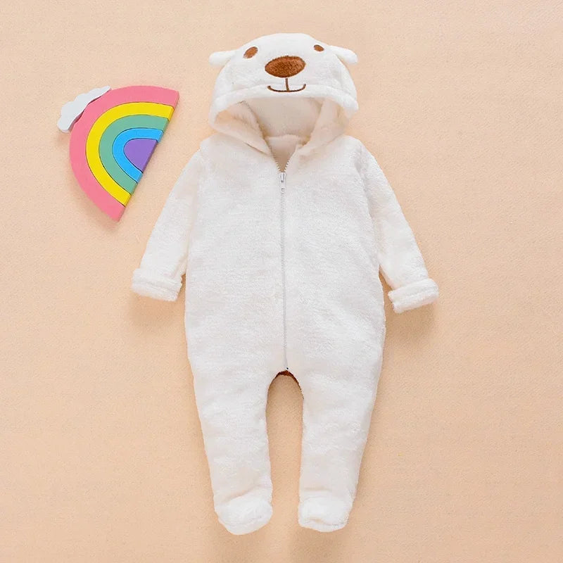 Newborn Bear Hooded Jumpsuit