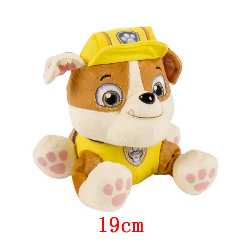 Cartoon Paw Patrol Plush Doll 19cm Chase Rock Animal Dog Cartoon Model Action Figures Movies Peripherals Children Christmas Gift