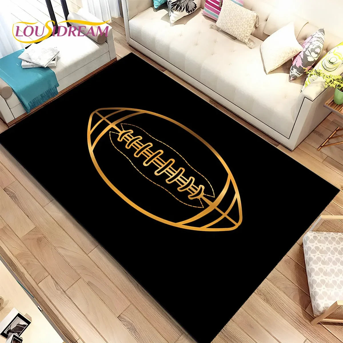 NFL American Football Field Area Rug,Carpet Rug for Living Room Bedroom Sofa Doormat Decoration,kids Play Non-slip Floor Mat