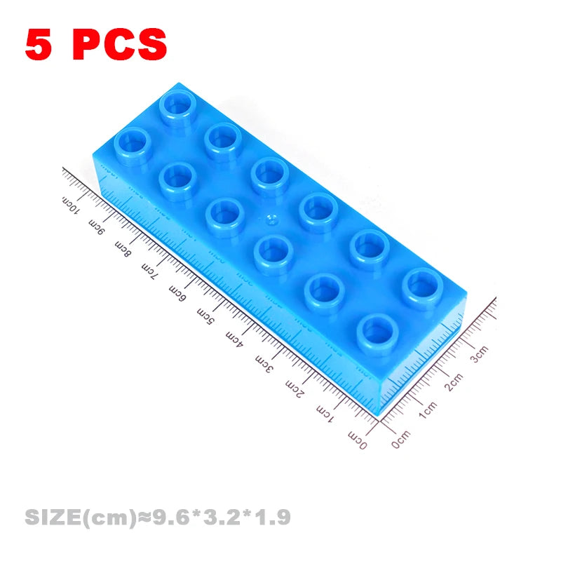 Big Building Blocks Compatible With Duploes Base Bricks Thick Thin Square Assemble Children's DIY Educational Creative Toys