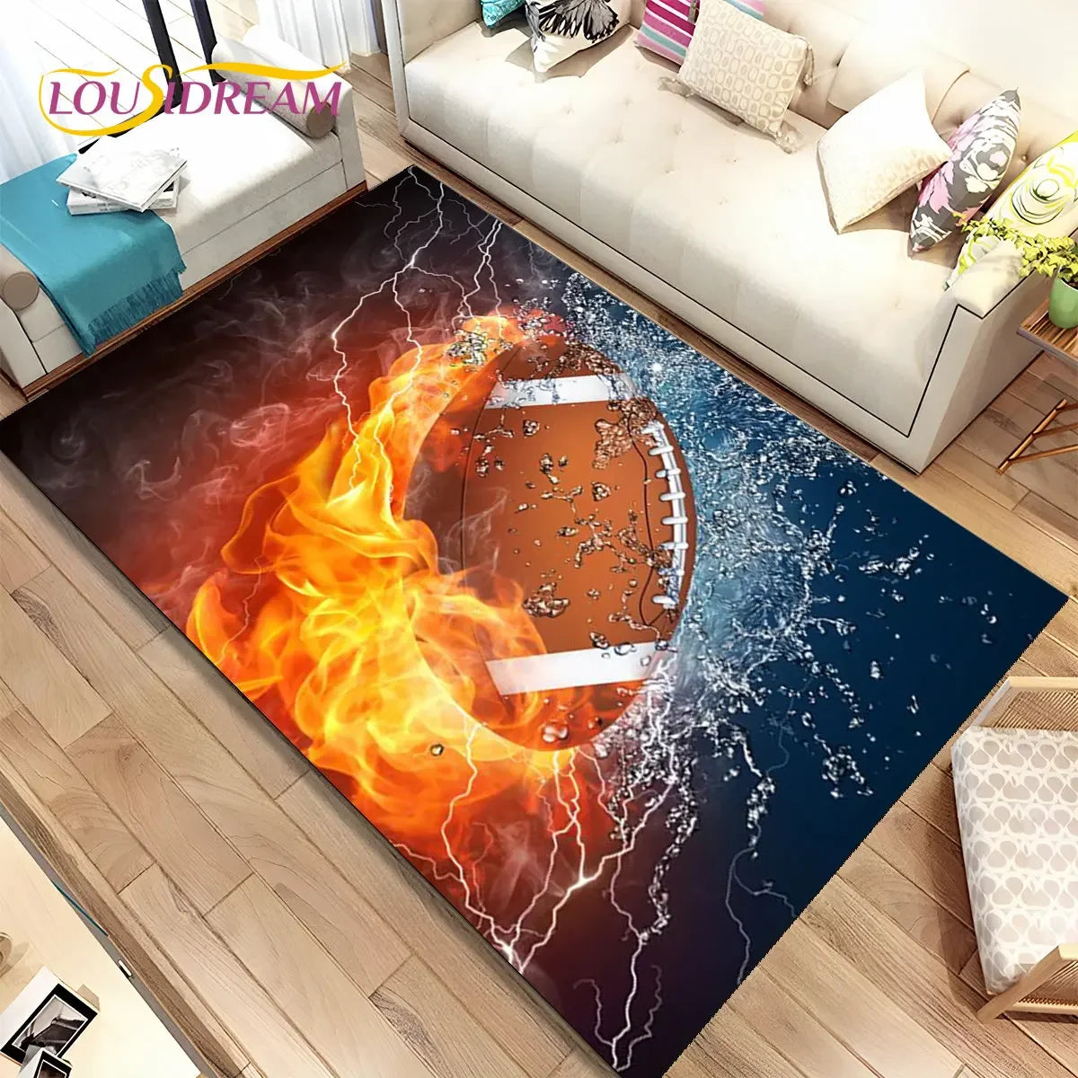 NFL American Football Field Area Rug,Carpet Rug for Living Room Bedroom Sofa Doormat Decoration,kids Play Non-slip Floor Mat