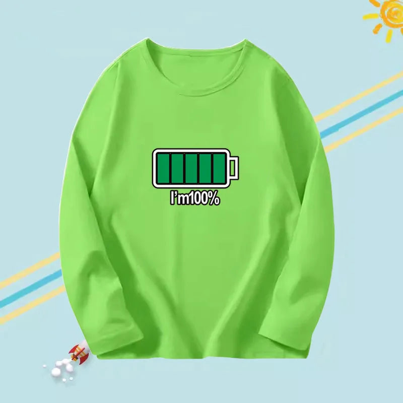 Beautiful PRINTED Long Sleeve O-neck Cotton T-shirts