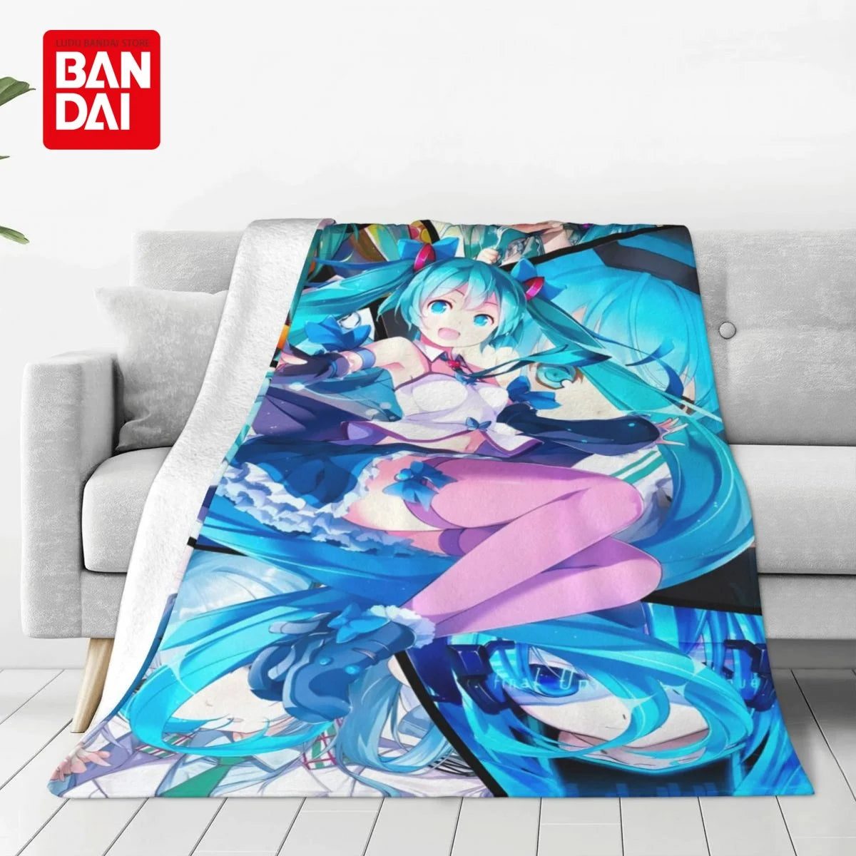 Bandai Hatsune Miku Throw Blanket on Bed Sofa Air Condition Sleeping Cover Bedding Throws Bedsheet For Kids