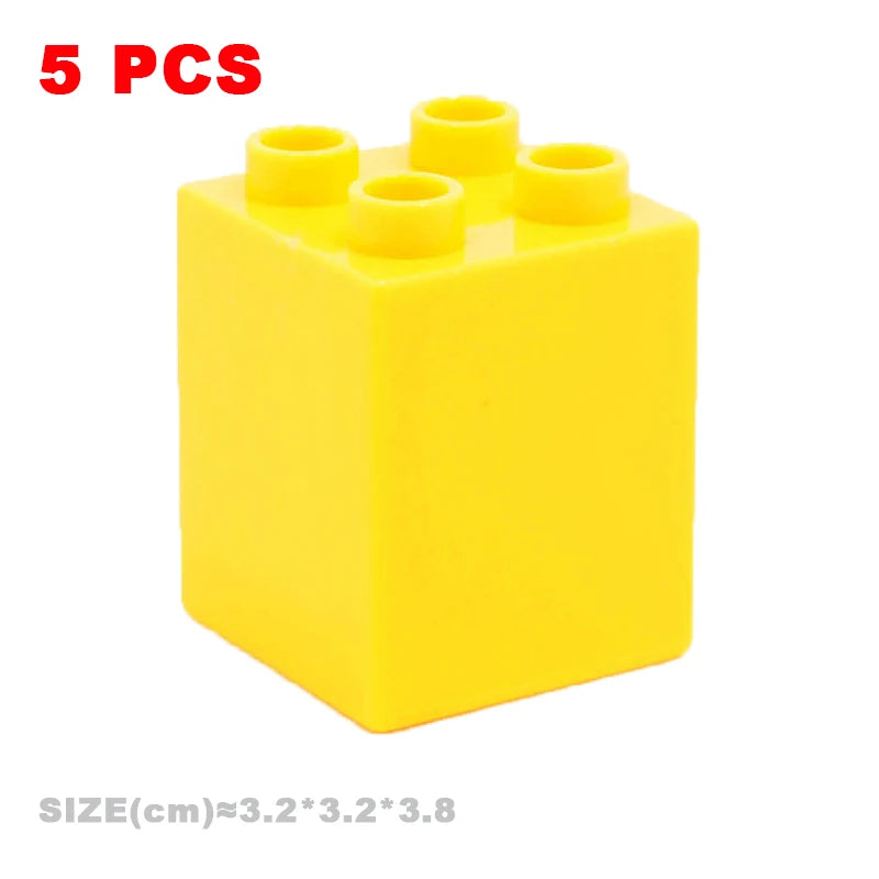 Big Building Blocks Compatible With Duploes Base Bricks Thick Thin Square Assemble Children's DIY Educational Creative Toys